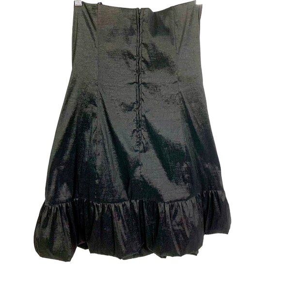 Masquerade Black Strapless 90s Y2K Cocktail Dress Hoco 14/15 Bubble Hem Rosettes - Picture 7 of 10